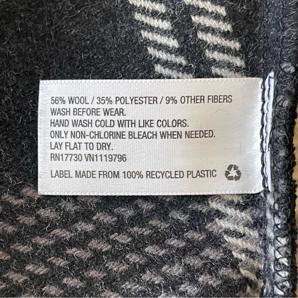 Cherokee Plaid Checkered Wool Blend Shawl Collar Poncho Girls XL 14-16 Women’s S - Picture 8 of 8